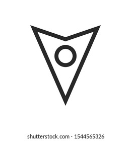 Pin location icon vector isolated symbol illustration EPS 10