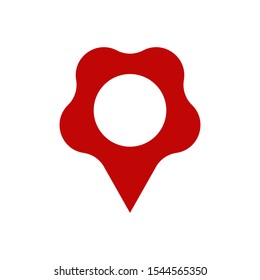Pin location icon vector isolated symbol illustration EPS 10