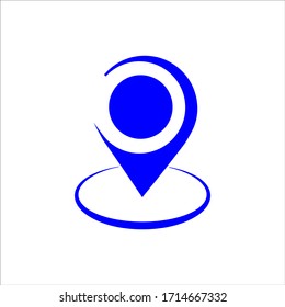 Pin location icon vector logo