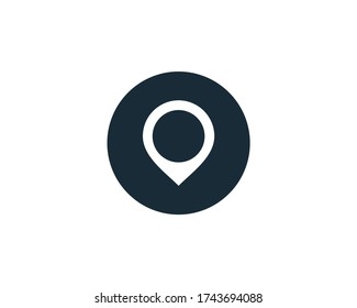 Pin Location Icon Vector Logo Template Illustration Design