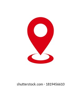 Vector de icono de ubicación de anclaje. Icono de ruta en diseño plano de moda