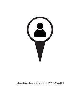 Pin location icon vector simple design
