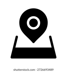 Ilustración de diseño de símbolo de Vector de icono de Locación