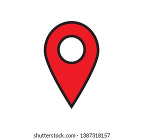 Pin location icon vector template