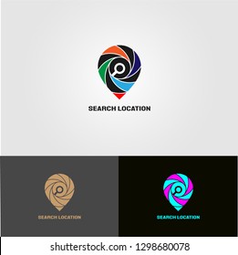 pin location icons templates, vector logo technology for business corporate, , maps, compass, illustrations -vector