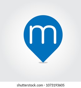 Pin Location with initial logo