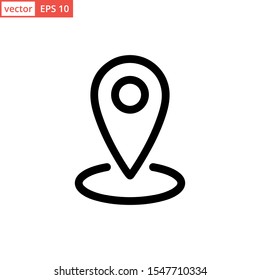 Pin location line art style vector. EPS 10