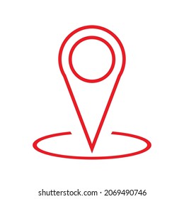 pin location line icon illustration sign