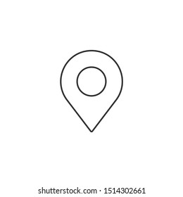 Pin Location Line Icon Vector