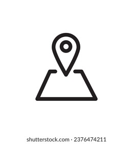Pin location line icon.Map, location outline vector icon. Gps navigation symbol on white backgrounnd..eps