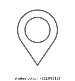 Pin location line. Map point sign. Vector illustration concept