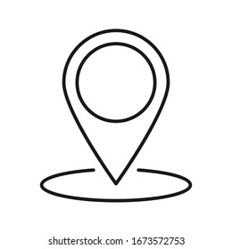 pin location line style icon vector in trendy design on white background