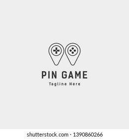 pin location logo design template concept controller