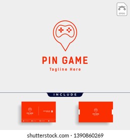 pin location logo design template concept controller