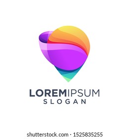 pin location logo design vector illustration