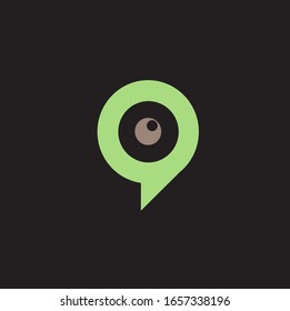 Pin location logo design vector