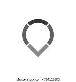 Pin location logo design vector