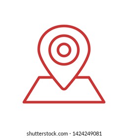 Pin Location Logo Icon Vector