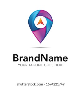 pin location logo icon vector template