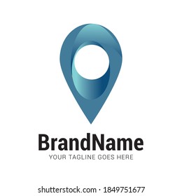 Pin location logo icon vector template.