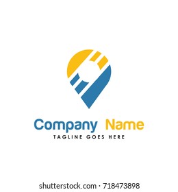 pin location logo vector. Contains such Icons as place, position, travel, pointer,