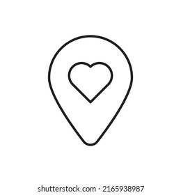 PIN-Position Liebesvektorgrafik für die Symbolpräsentation von Webseiten-Symbolen