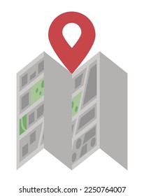 ubicación de anclaje en el icono de mapa