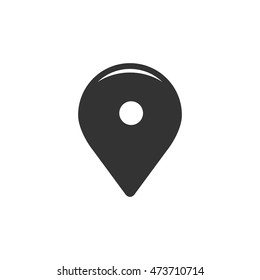 Pin location map icon in single grey color.