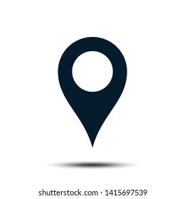 Pin Location Map Icon Vector. Pin Locator Illustration Design.