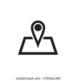 pin, location, map icon vector illustration