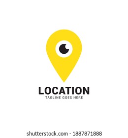 Pin Location map logo icon vector template.