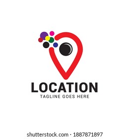 Pin Location map logo icon vector template.