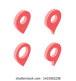 Pin location, map marker GPS, pointer. Vector 3d isometric color icons set new flat style. Creative illustration, idea for infographics. - Powered by Shutterstock - Get 15% off with code: PIKWIZARD15