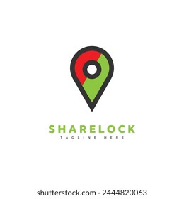 Pin location maps logo vector