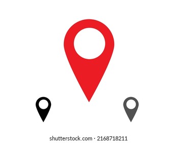 Mapas de localización de clavijas señalización vector, diseño plano en fondo blanco para aplicaciones móviles de icono o sitio web