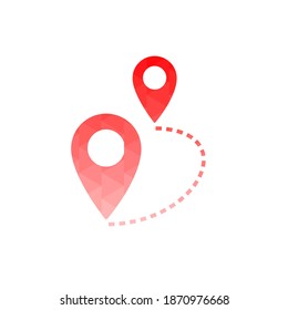 Pin Location Mark Icon Vector Illustration, Polygon