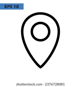 Pin Location Mark Pointer icon logo design vector template illustration