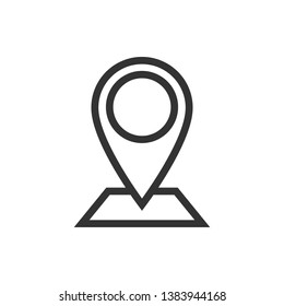 Pin Location Mark Sign Icon Vector Illustration.	