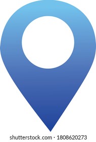 Pin Location Mark Sign Icon Vektorgrafik Illustration. Schwarz-Blau