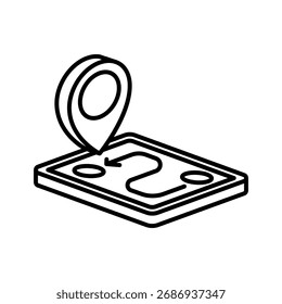 Icono isométrico de la mini ilustración de la Locación del Pin. Uso Para El Concepto Moderno, Impresión, Ui, Ux Kit, Web Y Desarrollo De App. Vector Relacionado Con El Mercado, Negocios, Finanzas