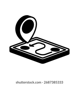 Pin Location Mini Illustration Isometric Icon. Use For Modern Concept, Print, Ui, Ux Kit, Web And App Development. Vector Related To Market, Business, Finace