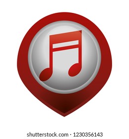pin location with music note