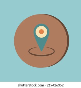 pin location on the map. local pin