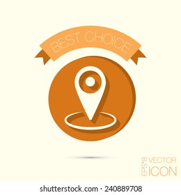 pin location on the map. local pin