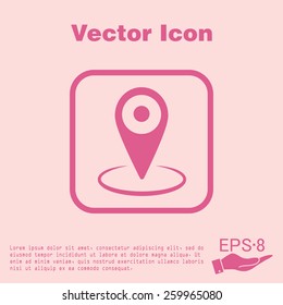 pin location on the map. local pin