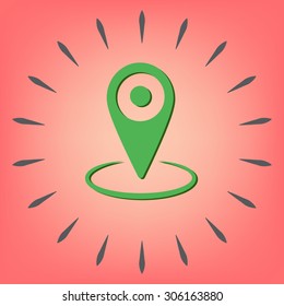 pin location on the map. local pin
