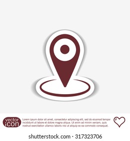 pin location on the map. local pin