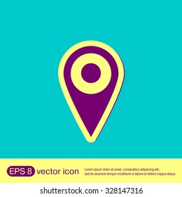 pin location on the map. local pin
