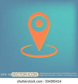 pin location on the map. local pin