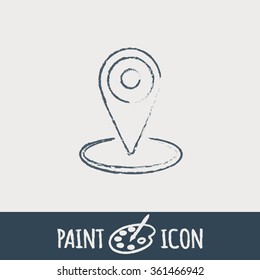 pin location on the map. local pin